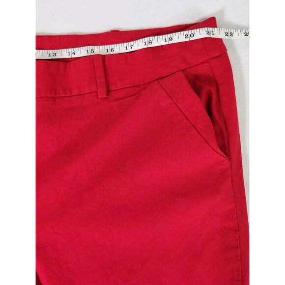 Lane Bryant Ladies 24 Regular Red Pants Stretch Festive Pockets Flat Front - Picture 3 of 9